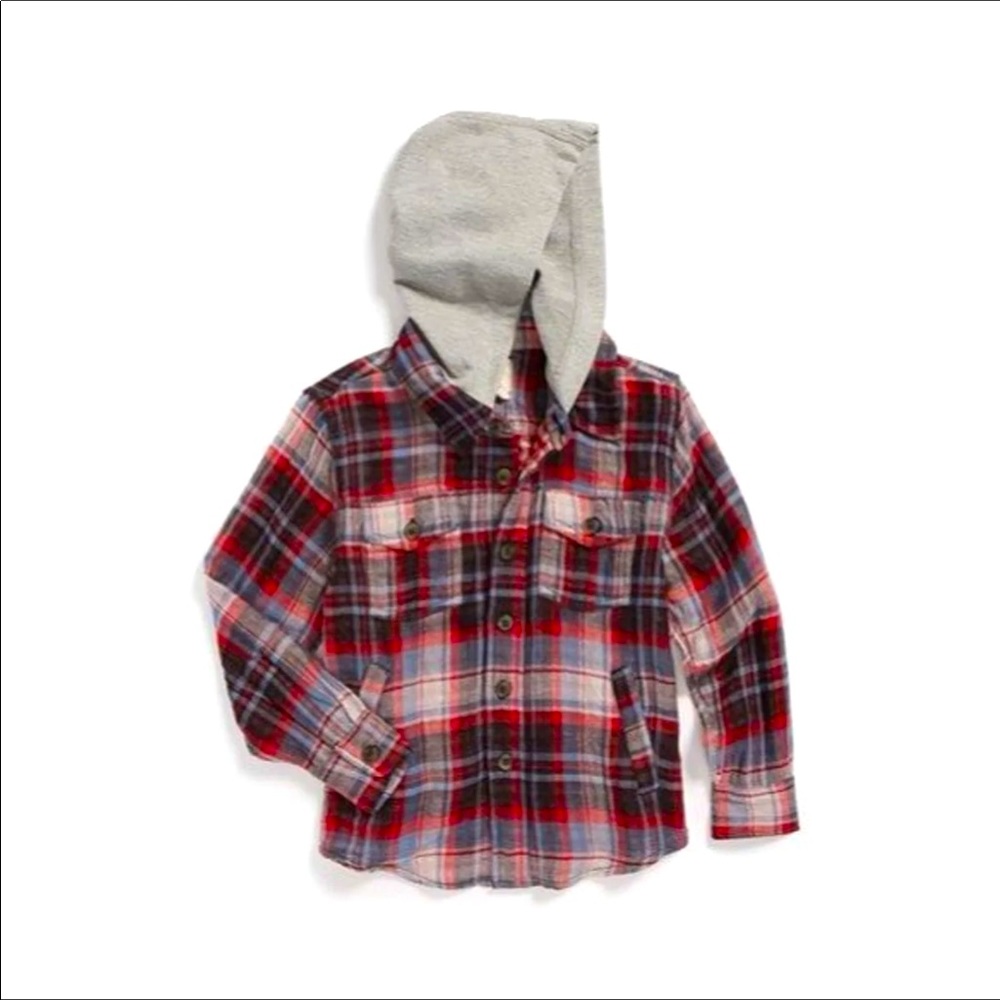 Peek Hooded Flannel Shirt